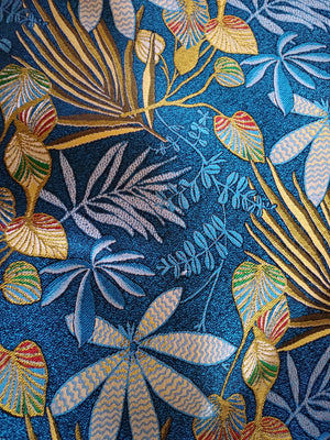 jacquard tropical bleu