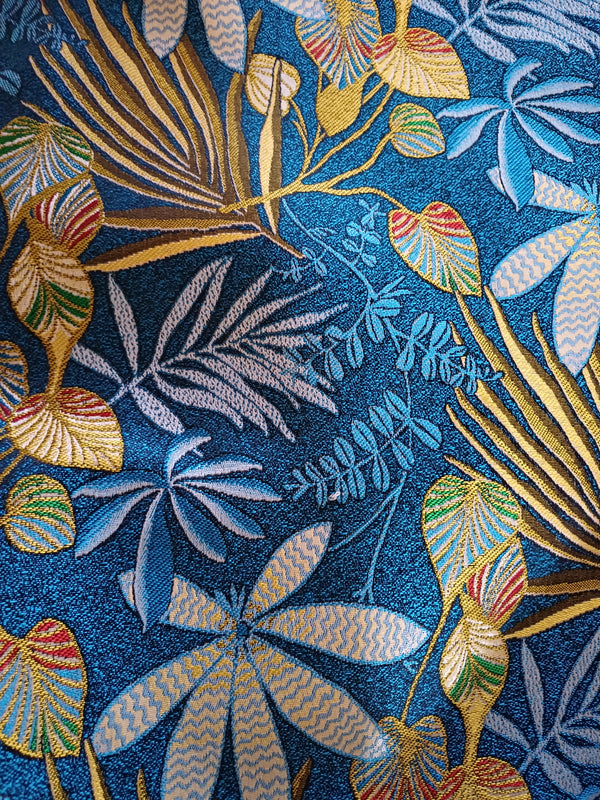 jacquard tropical bleu