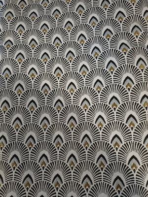 jacquard petit éventail noir et blanc