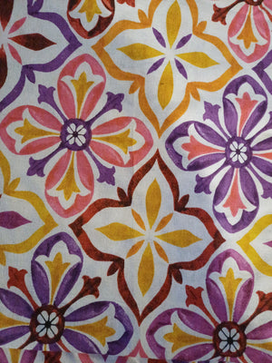 toile etoile violet jaune blanc rose