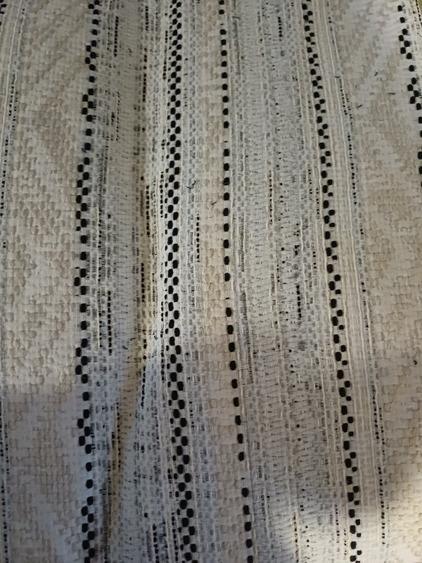 jacquard rayures noir et blanc