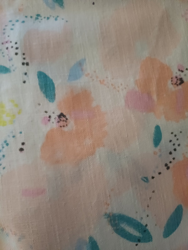 toile fleurie rose pale blanc rose
