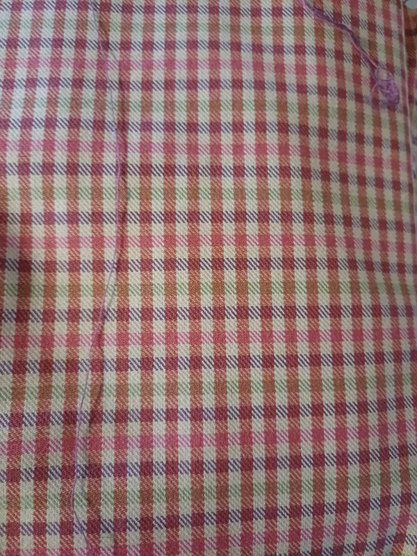toile petit carreau rose violet