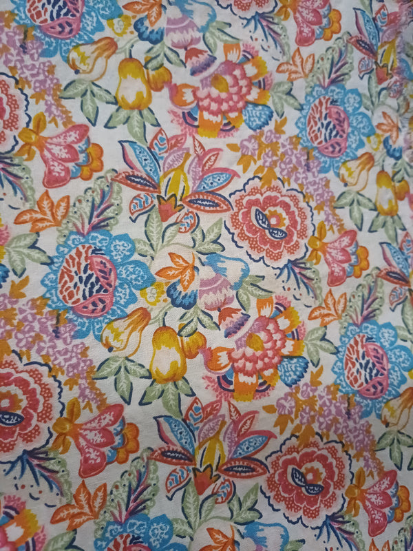 coton fleurie et fruité multicolore