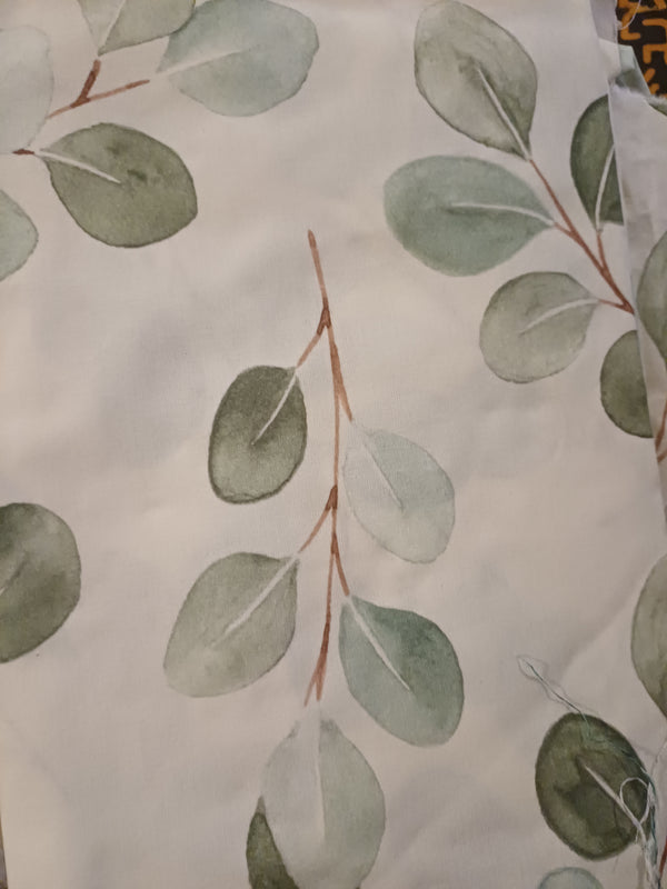 coton eucalyptus blanc vert