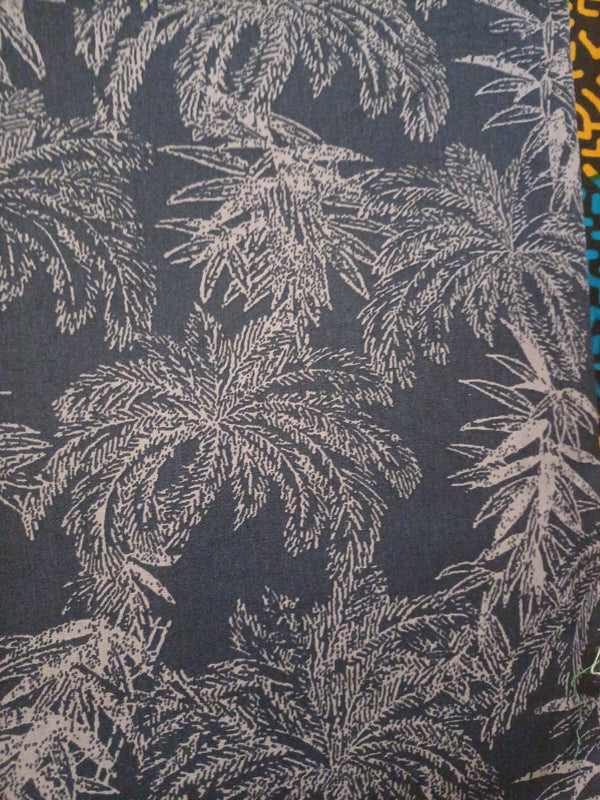 coton arbre palmier bleu blanc