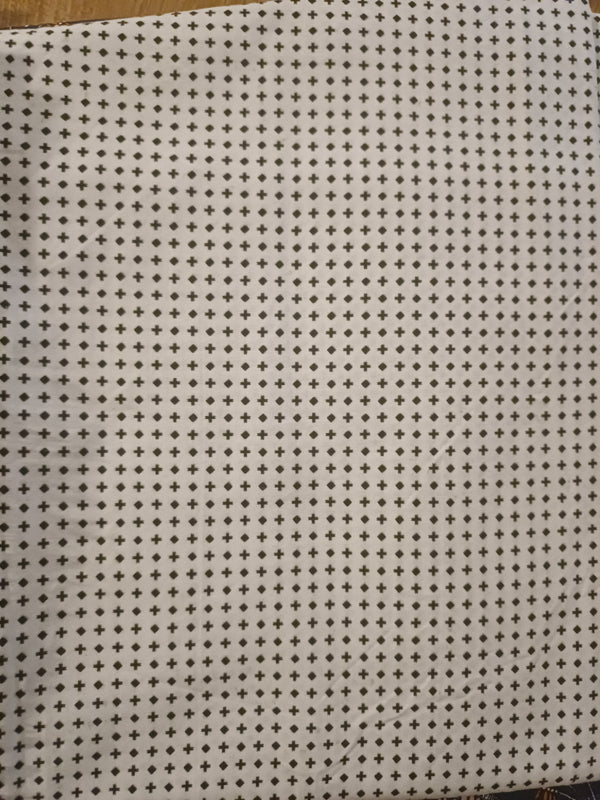 coton pois croix blanc et noir